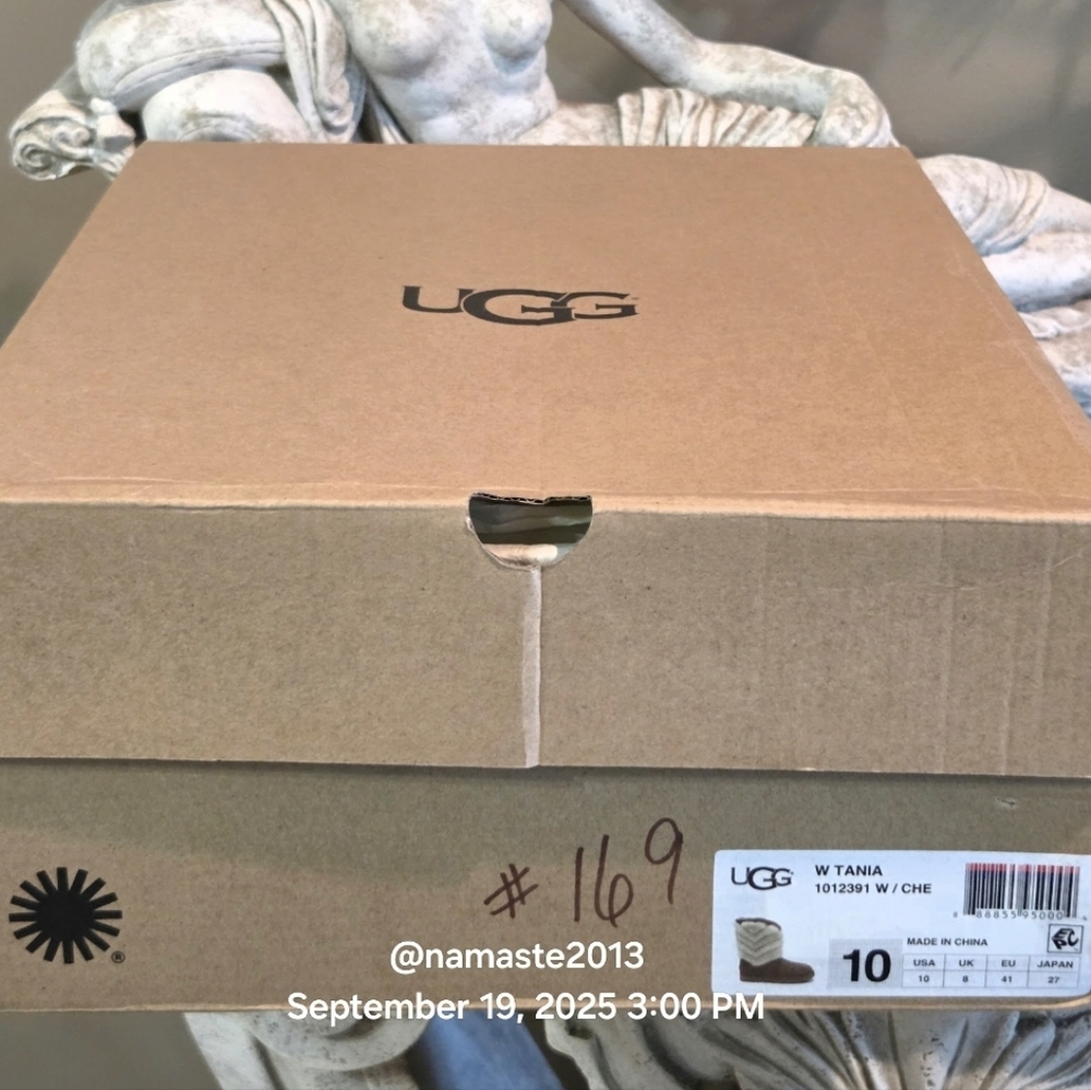Ugg Tania Chevron Boots Fur Shearling SN 1012391 Designer Luxury Winter #169 - Picture 14 of 14